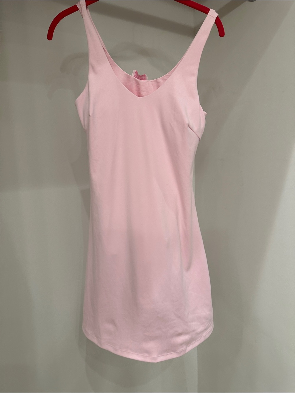Pink Lily small pink active wear dress with shorts. Like new